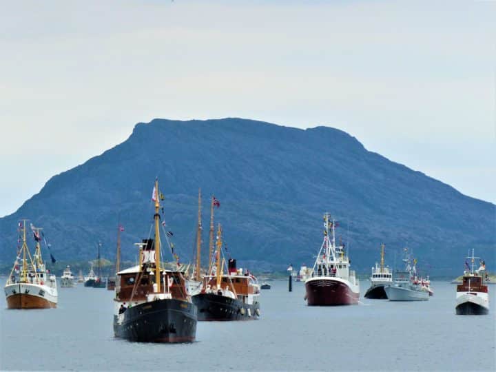 Fartøy på fjorden i anledning Fartøyvernets dag