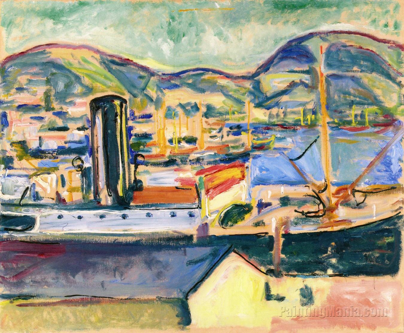 Bergen Havn. Edvard Munch 1916